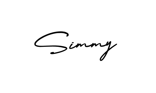 Make a beautiful signature design for name Simmy. With this signature (AmerikaSignatureDemo-Regular) style, you can create a handwritten signature for free. Simmy signature style 3 images and pictures png