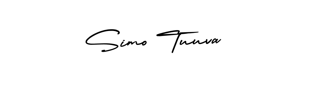 Make a short Simo Tuuva signature style. Manage your documents anywhere anytime using AmerikaSignatureDemo-Regular. Create and add eSignatures, submit forms, share and send files easily. Simo Tuuva signature style 3 images and pictures png