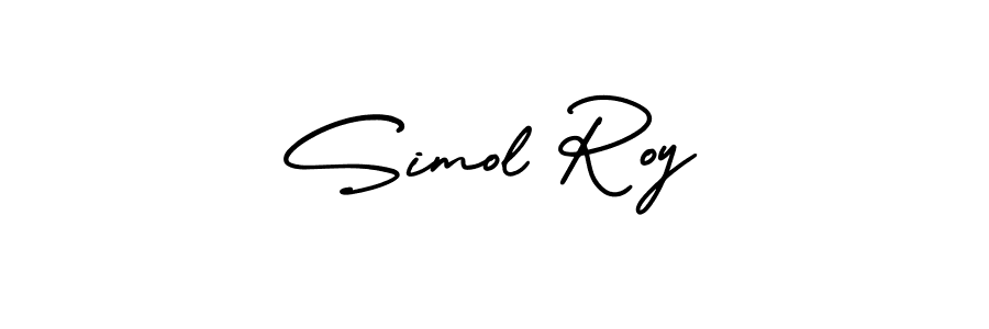 Similarly AmerikaSignatureDemo-Regular is the best handwritten signature design. Signature creator online .You can use it as an online autograph creator for name Simol Roy. Simol Roy signature style 3 images and pictures png