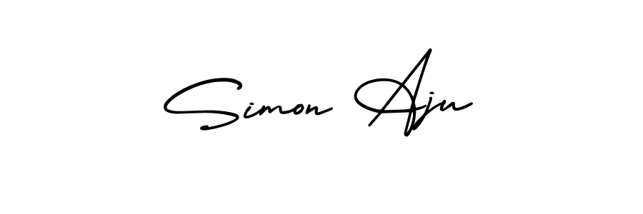 Make a short Simon Aju signature style. Manage your documents anywhere anytime using AmerikaSignatureDemo-Regular. Create and add eSignatures, submit forms, share and send files easily. Simon Aju signature style 3 images and pictures png