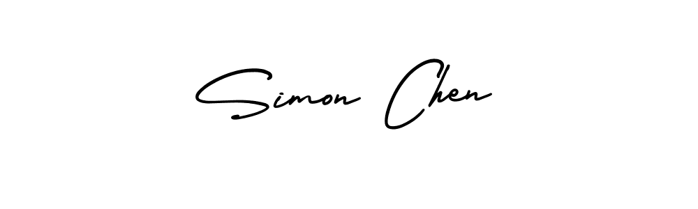 Also You can easily find your signature by using the search form. We will create Simon Chen name handwritten signature images for you free of cost using AmerikaSignatureDemo-Regular sign style. Simon Chen signature style 3 images and pictures png