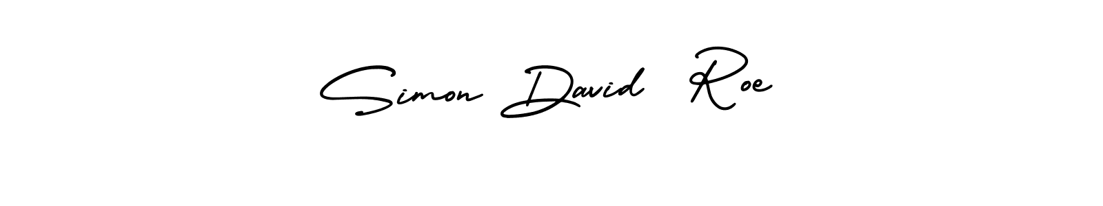 You should practise on your own different ways (AmerikaSignatureDemo-Regular) to write your name (Simon David  Roe) in signature. don't let someone else do it for you. Simon David  Roe signature style 3 images and pictures png