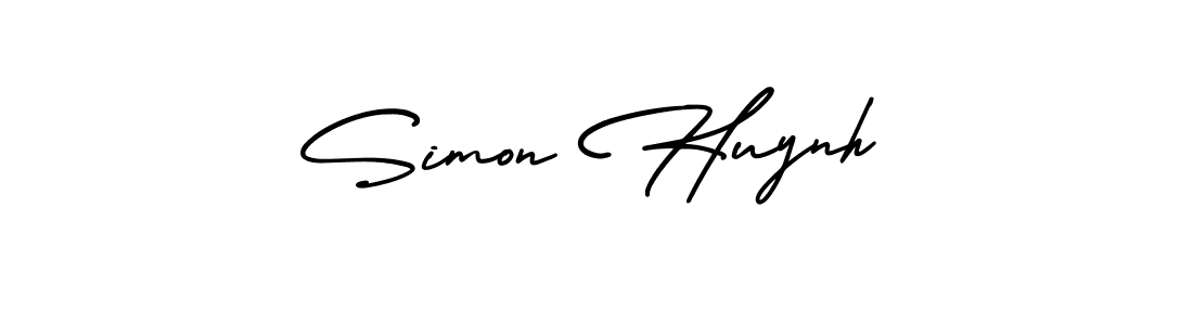 You should practise on your own different ways (AmerikaSignatureDemo-Regular) to write your name (Simon Huynh) in signature. don't let someone else do it for you. Simon Huynh signature style 3 images and pictures png