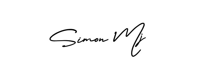 Use a signature maker to create a handwritten signature online. With this signature software, you can design (AmerikaSignatureDemo-Regular) your own signature for name Simon Mj. Simon Mj signature style 3 images and pictures png