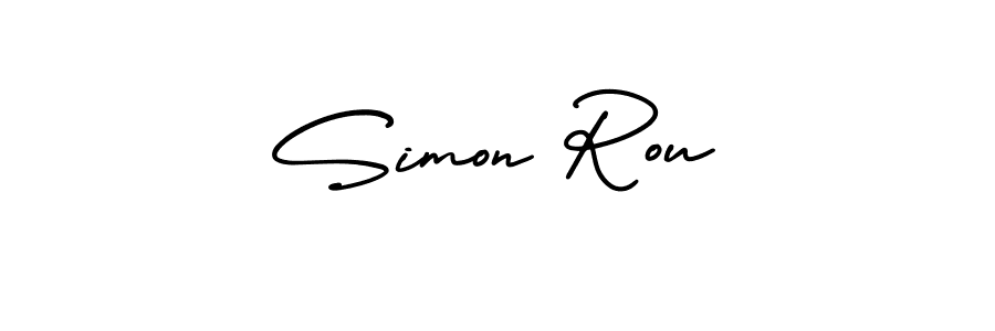 Create a beautiful signature design for name Simon Rou. With this signature (AmerikaSignatureDemo-Regular) fonts, you can make a handwritten signature for free. Simon Rou signature style 3 images and pictures png
