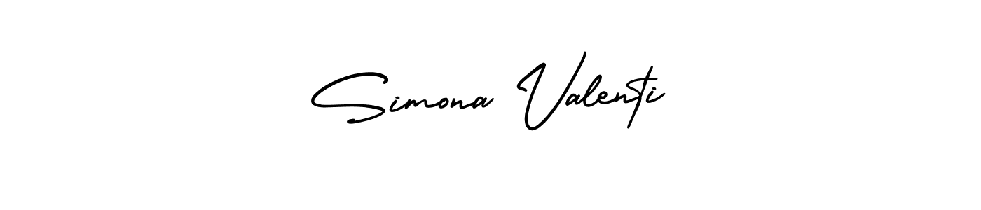 The best way (AmerikaSignatureDemo-Regular) to make a short signature is to pick only two or three words in your name. The name Simona Valenti include a total of six letters. For converting this name. Simona Valenti signature style 3 images and pictures png