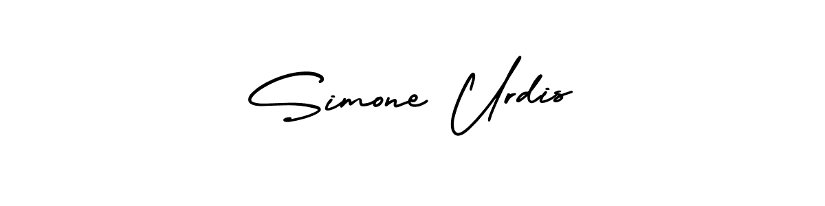 Simone Urdis stylish signature style. Best Handwritten Sign (AmerikaSignatureDemo-Regular) for my name. Handwritten Signature Collection Ideas for my name Simone Urdis. Simone Urdis signature style 3 images and pictures png