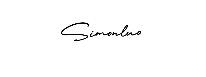 Create a beautiful signature design for name Simonluo. With this signature (AmerikaSignatureDemo-Regular) fonts, you can make a handwritten signature for free. Simonluo signature style 3 images and pictures png