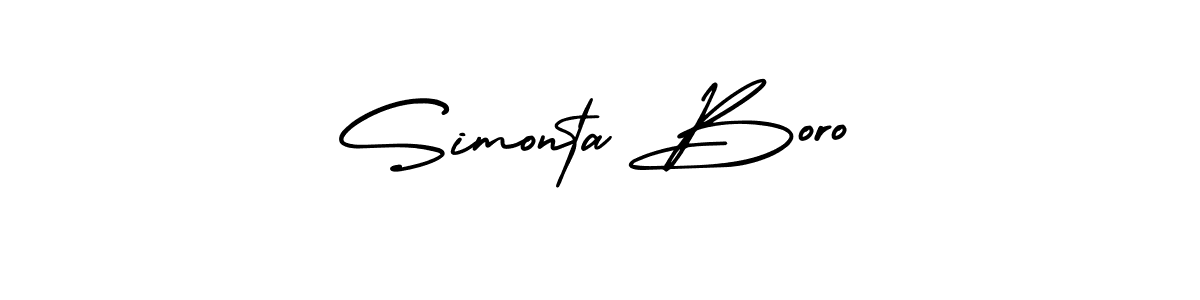 Use a signature maker to create a handwritten signature online. With this signature software, you can design (AmerikaSignatureDemo-Regular) your own signature for name Simonta Boro. Simonta Boro signature style 3 images and pictures png