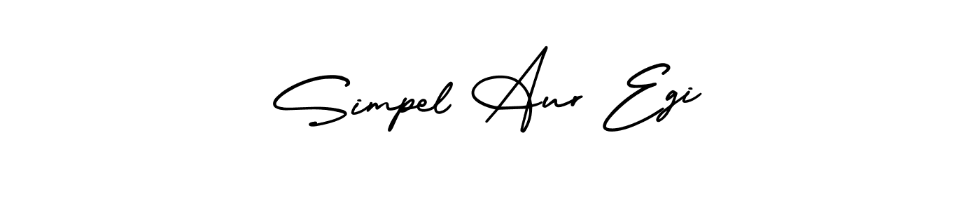 Simpel Aur Egi stylish signature style. Best Handwritten Sign (AmerikaSignatureDemo-Regular) for my name. Handwritten Signature Collection Ideas for my name Simpel Aur Egi. Simpel Aur Egi signature style 3 images and pictures png
