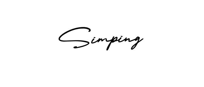 Make a beautiful signature design for name Simping. Use this online signature maker to create a handwritten signature for free. Simping signature style 3 images and pictures png