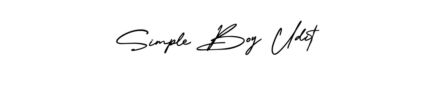 AmerikaSignatureDemo-Regular is a professional signature style that is perfect for those who want to add a touch of class to their signature. It is also a great choice for those who want to make their signature more unique. Get Simple Boy Udit name to fancy signature for free. Simple Boy Udit signature style 3 images and pictures png