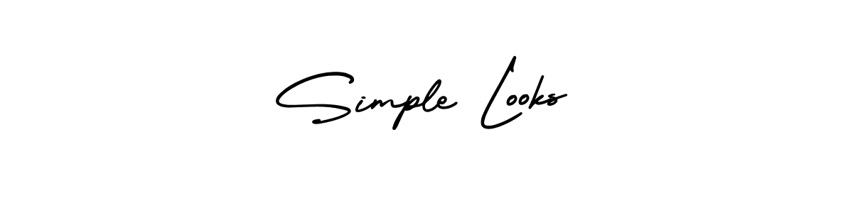 Similarly AmerikaSignatureDemo-Regular is the best handwritten signature design. Signature creator online .You can use it as an online autograph creator for name Simple Looks. Simple Looks signature style 3 images and pictures png