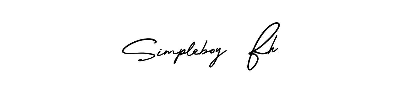Design your own signature with our free online signature maker. With this signature software, you can create a handwritten (AmerikaSignatureDemo-Regular) signature for name Simpleboy  Fh. Simpleboy  Fh signature style 3 images and pictures png