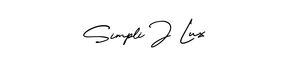 Simpli J Lux stylish signature style. Best Handwritten Sign (AmerikaSignatureDemo-Regular) for my name. Handwritten Signature Collection Ideas for my name Simpli J Lux. Simpli J Lux signature style 3 images and pictures png