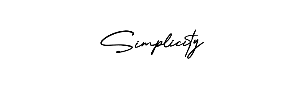 Create a beautiful signature design for name Simplicity. With this signature (AmerikaSignatureDemo-Regular) fonts, you can make a handwritten signature for free. Simplicity signature style 3 images and pictures png