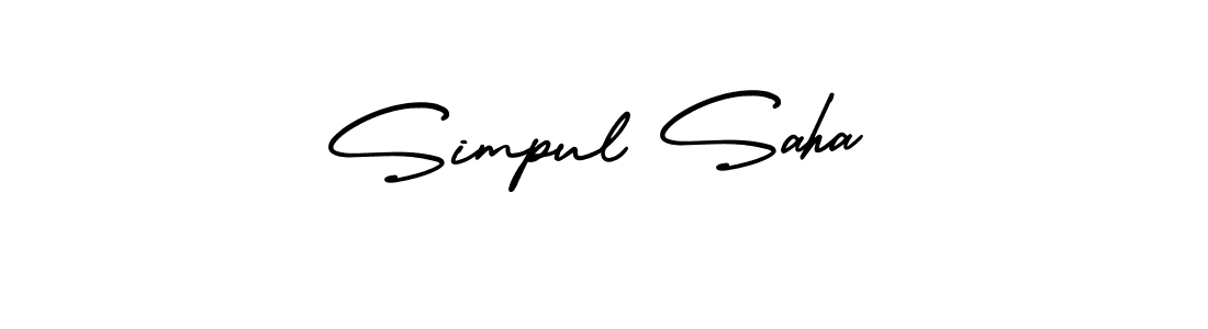 Similarly AmerikaSignatureDemo-Regular is the best handwritten signature design. Signature creator online .You can use it as an online autograph creator for name Simpul Saha. Simpul Saha signature style 3 images and pictures png