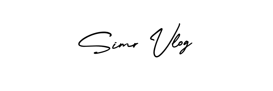 How to Draw Simr Vlog signature style? AmerikaSignatureDemo-Regular is a latest design signature styles for name Simr Vlog. Simr Vlog signature style 3 images and pictures png