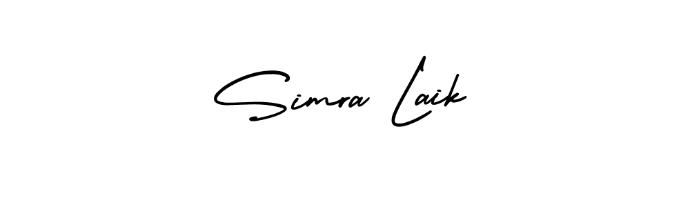 if you are searching for the best signature style for your name Simra Laik. so please give up your signature search. here we have designed multiple signature styles  using AmerikaSignatureDemo-Regular. Simra Laik signature style 3 images and pictures png