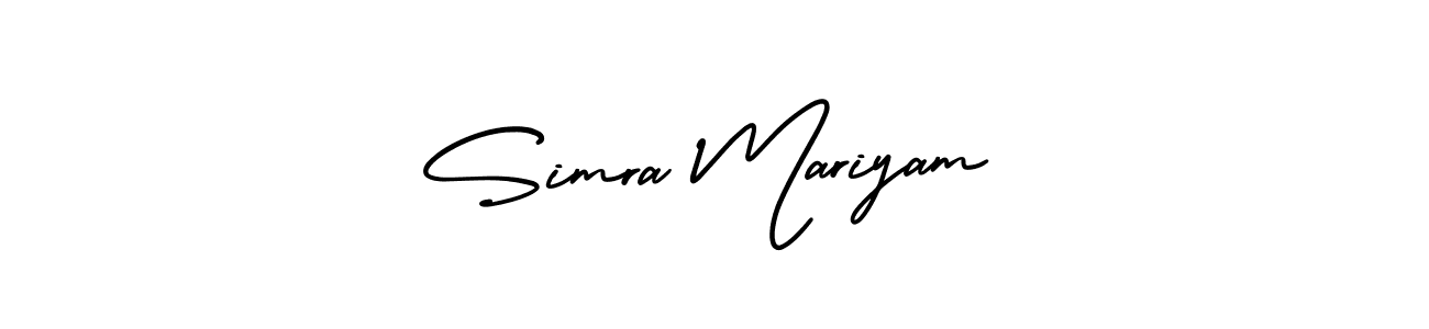 Use a signature maker to create a handwritten signature online. With this signature software, you can design (AmerikaSignatureDemo-Regular) your own signature for name Simra Mariyam. Simra Mariyam signature style 3 images and pictures png