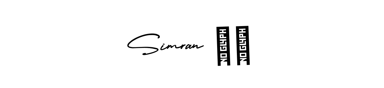 How to make Simran ❤️ signature? AmerikaSignatureDemo-Regular is a professional autograph style. Create handwritten signature for Simran ❤️ name. Simran ❤️ signature style 3 images and pictures png