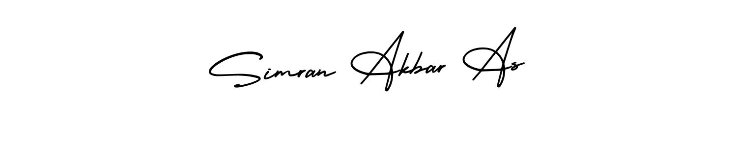 Also we have Simran Akbar As name is the best signature style. Create professional handwritten signature collection using AmerikaSignatureDemo-Regular autograph style. Simran Akbar As signature style 3 images and pictures png