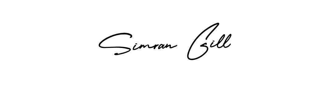 Make a beautiful signature design for name Simran Gill. With this signature (AmerikaSignatureDemo-Regular) style, you can create a handwritten signature for free. Simran Gill signature style 3 images and pictures png
