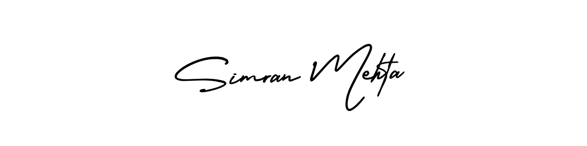 Make a short Simran Mehta signature style. Manage your documents anywhere anytime using AmerikaSignatureDemo-Regular. Create and add eSignatures, submit forms, share and send files easily. Simran Mehta signature style 3 images and pictures png
