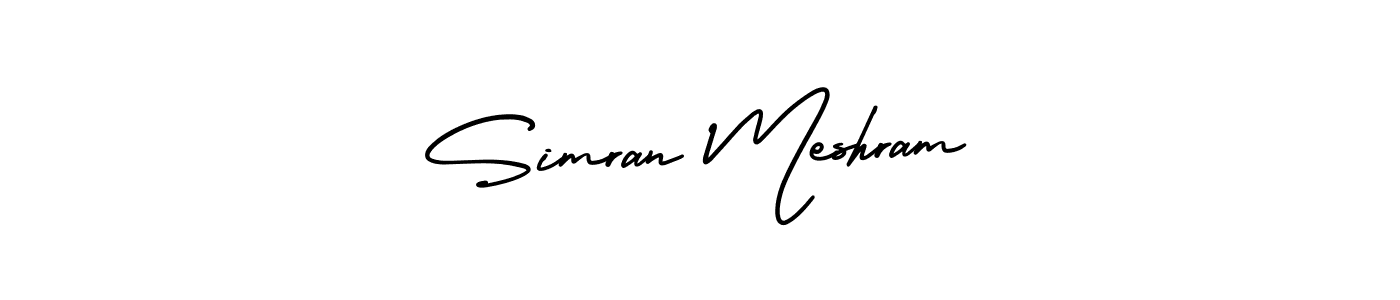 Use a signature maker to create a handwritten signature online. With this signature software, you can design (AmerikaSignatureDemo-Regular) your own signature for name Simran Meshram. Simran Meshram signature style 3 images and pictures png