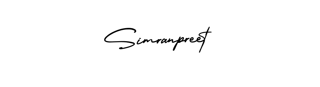 How to make Simranpreet signature? AmerikaSignatureDemo-Regular is a professional autograph style. Create handwritten signature for Simranpreet name. Simranpreet signature style 3 images and pictures png