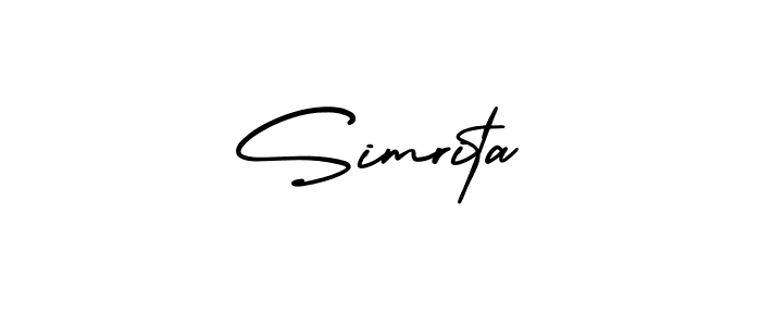 Design your own signature with our free online signature maker. With this signature software, you can create a handwritten (AmerikaSignatureDemo-Regular) signature for name Simrita. Simrita signature style 3 images and pictures png