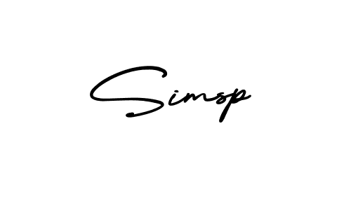 The best way (AmerikaSignatureDemo-Regular) to make a short signature is to pick only two or three words in your name. The name Simsp include a total of six letters. For converting this name. Simsp signature style 3 images and pictures png