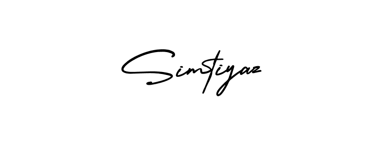 Create a beautiful signature design for name Simtiyaz. With this signature (AmerikaSignatureDemo-Regular) fonts, you can make a handwritten signature for free. Simtiyaz signature style 3 images and pictures png