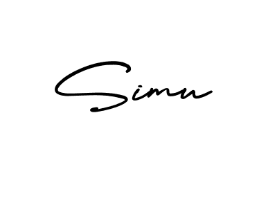 Use a signature maker to create a handwritten signature online. With this signature software, you can design (AmerikaSignatureDemo-Regular) your own signature for name Simu. Simu signature style 3 images and pictures png