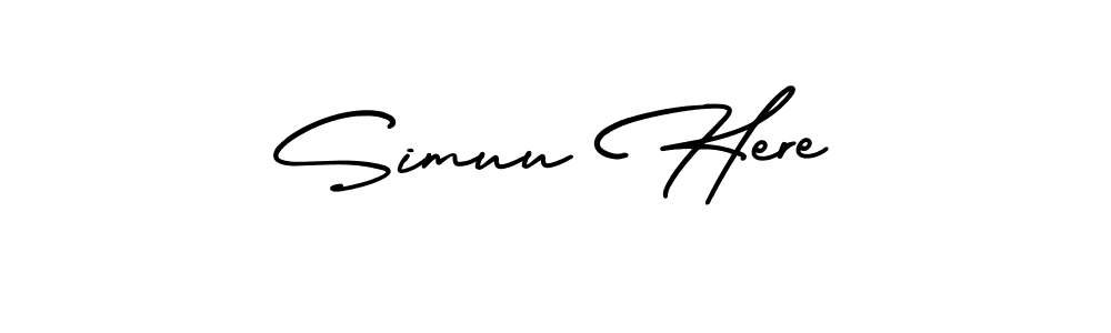 Make a beautiful signature design for name Simuu Here. Use this online signature maker to create a handwritten signature for free. Simuu Here signature style 3 images and pictures png