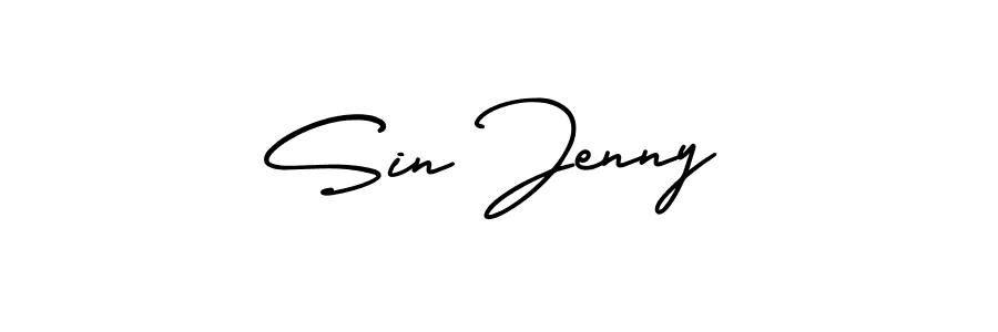 Design your own signature with our free online signature maker. With this signature software, you can create a handwritten (AmerikaSignatureDemo-Regular) signature for name Sin Jenny. Sin Jenny signature style 3 images and pictures png