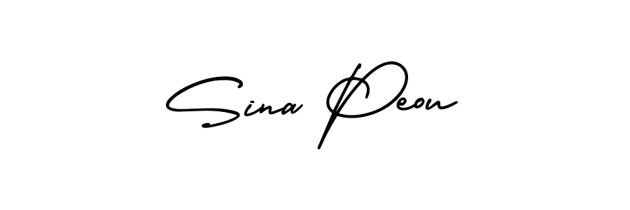 How to Draw Sina Peou signature style? AmerikaSignatureDemo-Regular is a latest design signature styles for name Sina Peou. Sina Peou signature style 3 images and pictures png