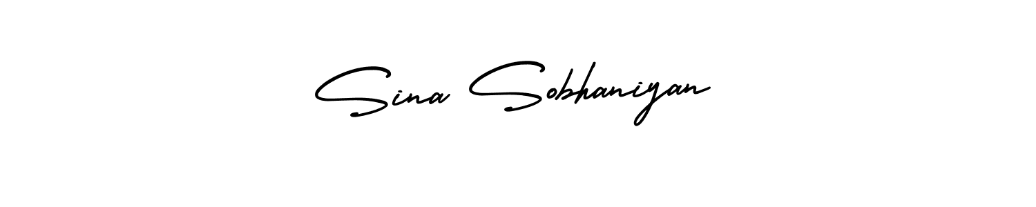 Similarly AmerikaSignatureDemo-Regular is the best handwritten signature design. Signature creator online .You can use it as an online autograph creator for name Sina Sobhaniyan. Sina Sobhaniyan signature style 3 images and pictures png