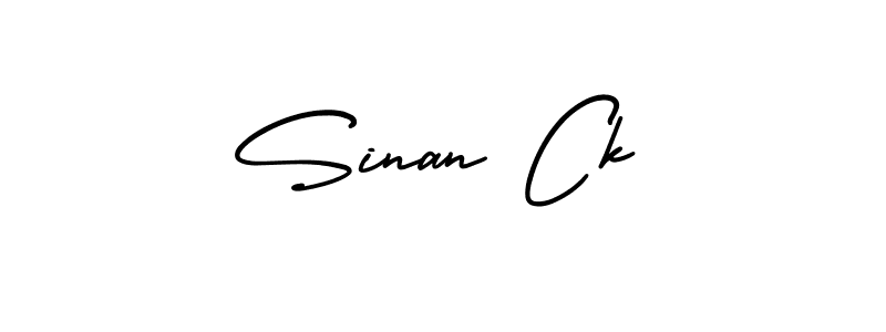 Sinan Ck stylish signature style. Best Handwritten Sign (AmerikaSignatureDemo-Regular) for my name. Handwritten Signature Collection Ideas for my name Sinan Ck. Sinan Ck signature style 3 images and pictures png