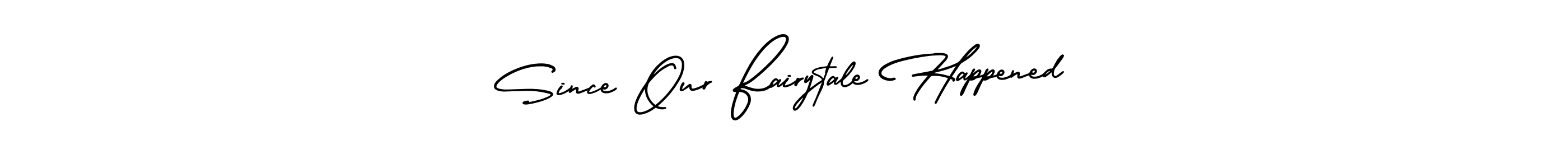 Use a signature maker to create a handwritten signature online. With this signature software, you can design (AmerikaSignatureDemo-Regular) your own signature for name Since Our Fairytale Happened. Since Our Fairytale Happened signature style 3 images and pictures png