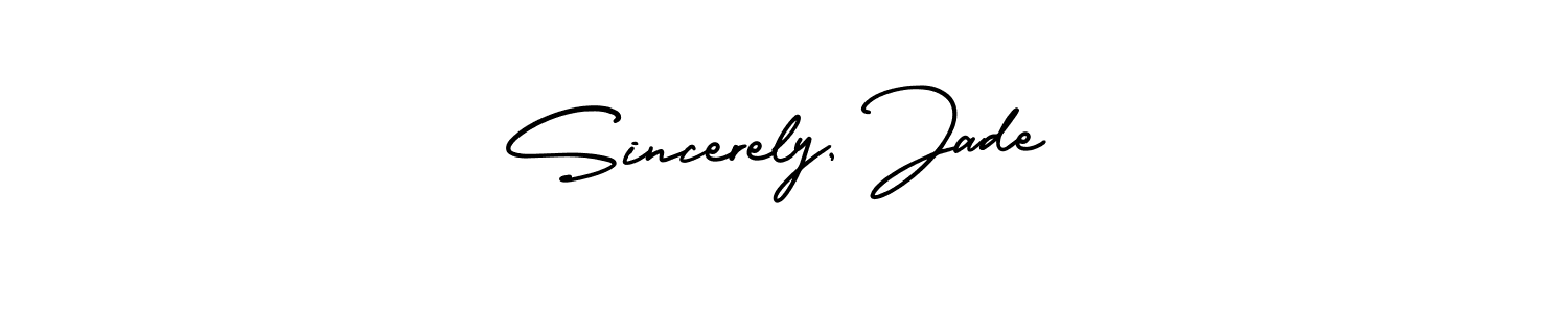 Create a beautiful signature design for name Sincerely, Jade. With this signature (AmerikaSignatureDemo-Regular) fonts, you can make a handwritten signature for free. Sincerely, Jade signature style 3 images and pictures png