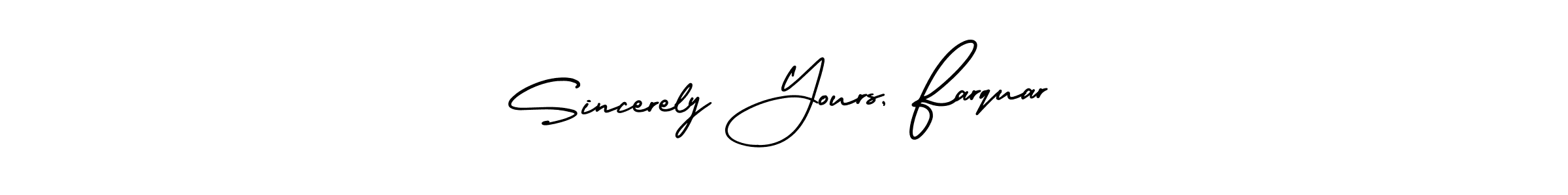 Sincerely Yours, Farquar stylish signature style. Best Handwritten Sign (AmerikaSignatureDemo-Regular) for my name. Handwritten Signature Collection Ideas for my name Sincerely Yours, Farquar. Sincerely Yours, Farquar signature style 3 images and pictures png