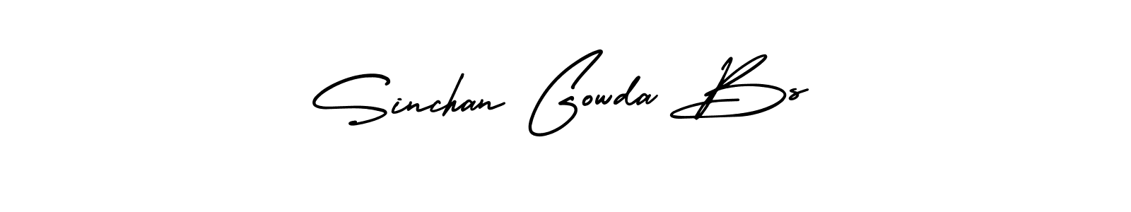 How to make Sinchan Gowda Bs name signature. Use AmerikaSignatureDemo-Regular style for creating short signs online. This is the latest handwritten sign. Sinchan Gowda Bs signature style 3 images and pictures png