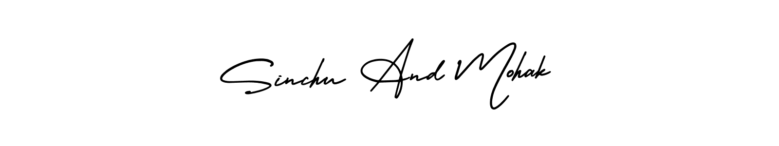 Use a signature maker to create a handwritten signature online. With this signature software, you can design (AmerikaSignatureDemo-Regular) your own signature for name Sinchu And Mohak. Sinchu And Mohak signature style 3 images and pictures png