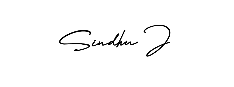 Use a signature maker to create a handwritten signature online. With this signature software, you can design (AmerikaSignatureDemo-Regular) your own signature for name Sindhu J. Sindhu J signature style 3 images and pictures png