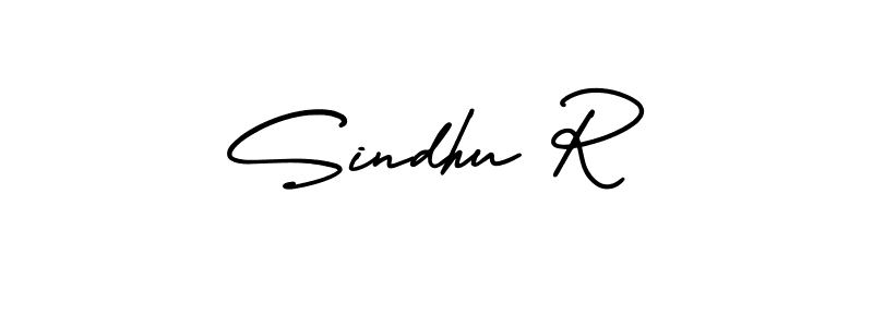 You should practise on your own different ways (AmerikaSignatureDemo-Regular) to write your name (Sindhu R) in signature. don't let someone else do it for you. Sindhu R signature style 3 images and pictures png