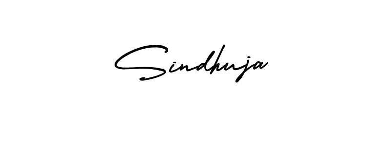 Make a beautiful signature design for name Sindhuja. With this signature (AmerikaSignatureDemo-Regular) style, you can create a handwritten signature for free. Sindhuja signature style 3 images and pictures png