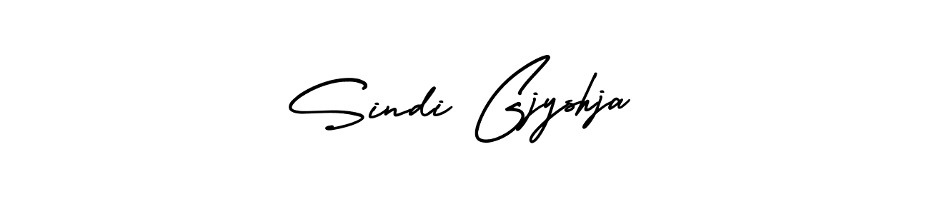 How to make Sindi Gjyshja name signature. Use AmerikaSignatureDemo-Regular style for creating short signs online. This is the latest handwritten sign. Sindi Gjyshja signature style 3 images and pictures png