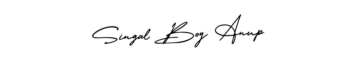 Best and Professional Signature Style for Singal Boy Anup. AmerikaSignatureDemo-Regular Best Signature Style Collection. Singal Boy Anup signature style 3 images and pictures png