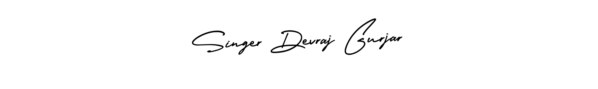 if you are searching for the best signature style for your name Singer Devraj Gurjar. so please give up your signature search. here we have designed multiple signature styles  using AmerikaSignatureDemo-Regular. Singer Devraj Gurjar signature style 3 images and pictures png